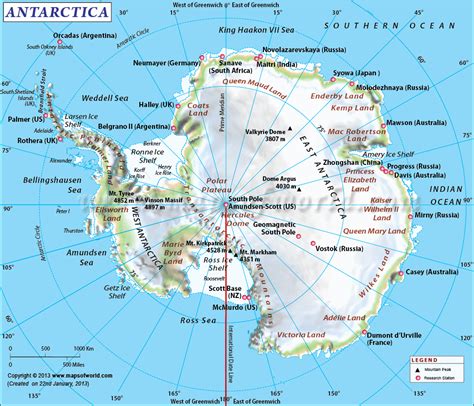 Map Of Antarctica Printable